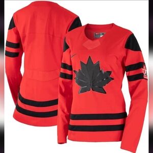 Nike Women's Team Canada Hockey 2022 Red Olympic Jersey
